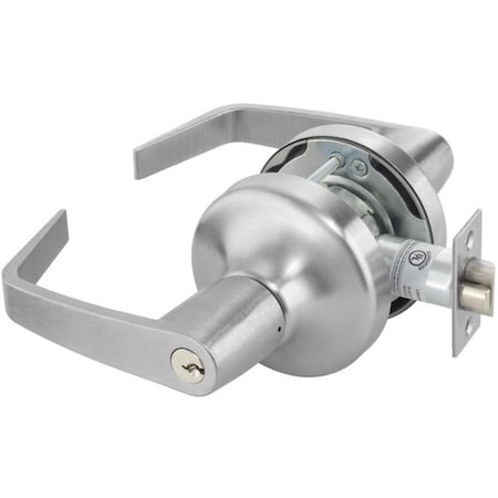 Yale Commercial Storeroom Augusta Lever Grade 1 Cylindrical Lock with Para Keyway, Satin Chrome AU4705LN626